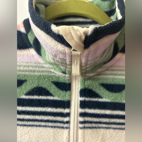 WOODS Half-Zip Fleece Pullover in Pastel Geo Stripe - Picture 4 of 8